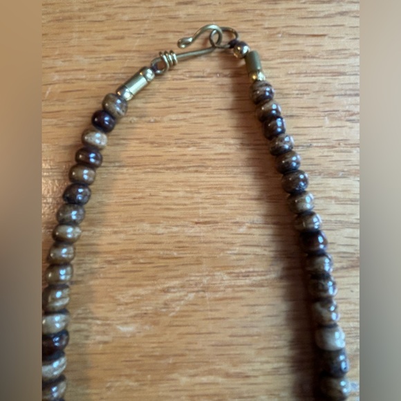 Beautiful Wood and Beaded Tribal Bib Necklace - Picture 4 of 5